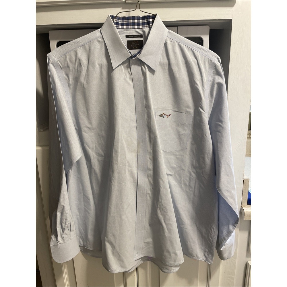 Greg Norman For Tasso Elba Button Up L/S Shirt Men's Size XXL Light Blue